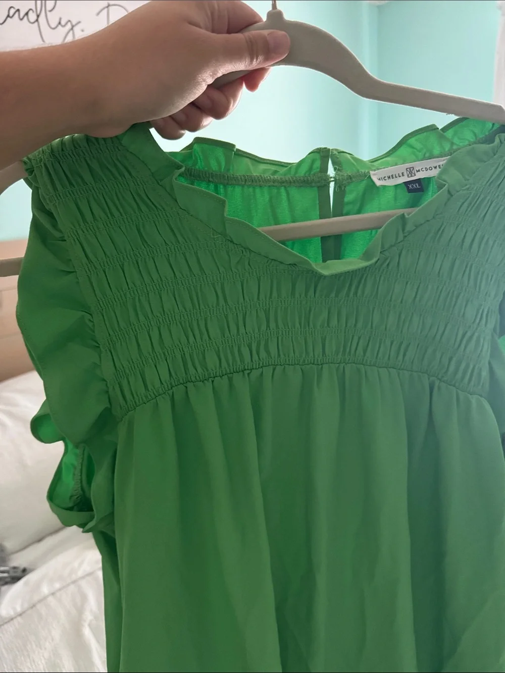 NWT Michele McDowell green dress 2x